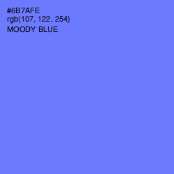#6B7AFE - Moody Blue Color Image